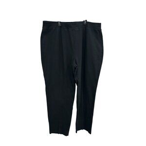 D&D Lifestyle Black Cotton Spandex Plus Size 2X Womens Stretch Pants